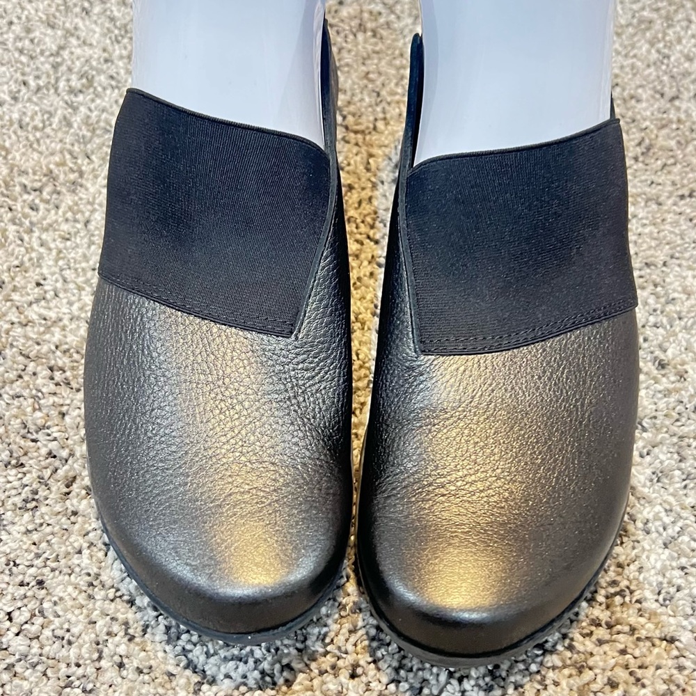 Arche Barska Slip On Flats Black Plain Leather Comfort Shoes Size 37 US 6
